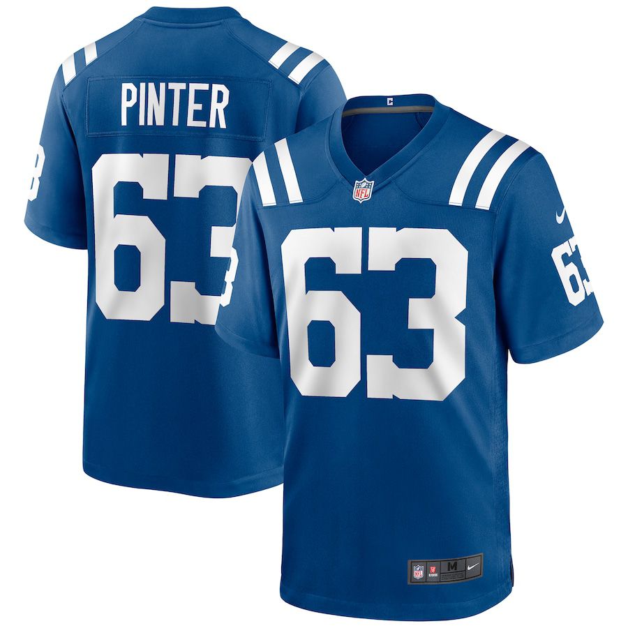 Men Indianapolis Colts #63 Danny Pinter Nike Royal Game NFL Jersey